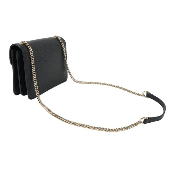 Gucci Interlocking G Chain Shoulder Bag Leather Black - Picture 3 of 10